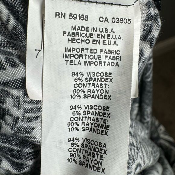 Karen Kane black and white print midi shirt dress size small - Picture 5 of 5
